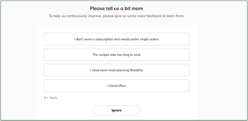 The cancelation process could be simpler