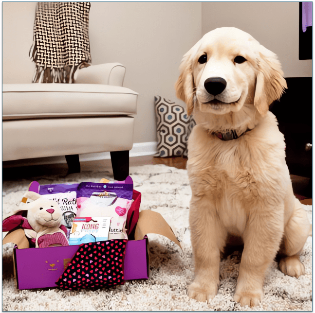 a screenshot of what you can expect in one your pupbox deliveries