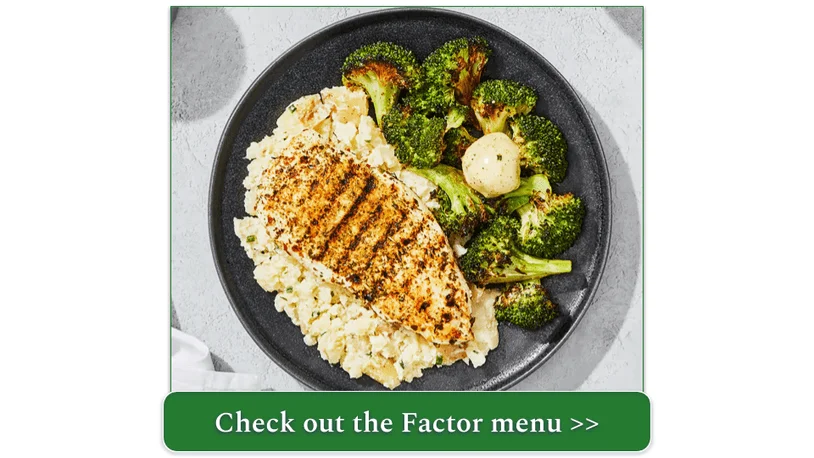 Factor's Sour Cream & Chive Chicken with Yukon Mash & Garlic Broccoli