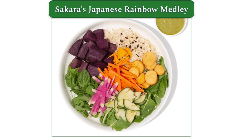 Sakra's Japanese Rainbow Medley recipe on a plate