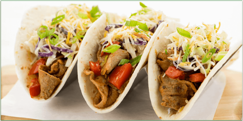 Home Chef's Acapulco-Style Pork Tacos with Cheddar-Jack and Jalapeño Ranch Slaw