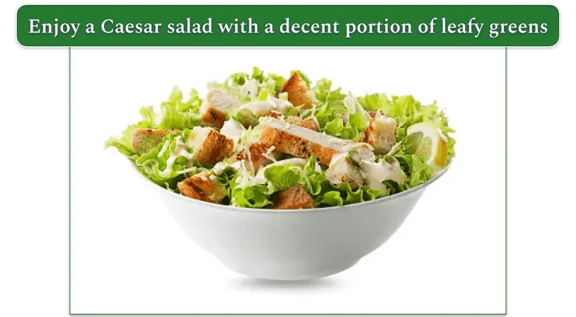 Caesar salad featuring romaine lettuce