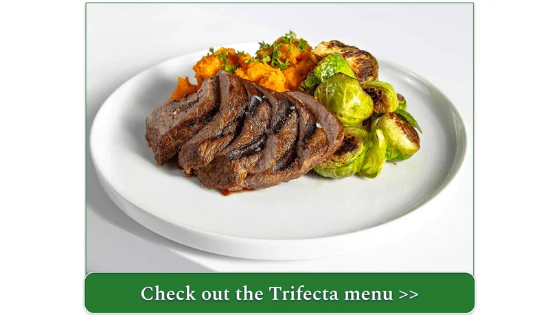a steak dish from Trifecta's paleo menu