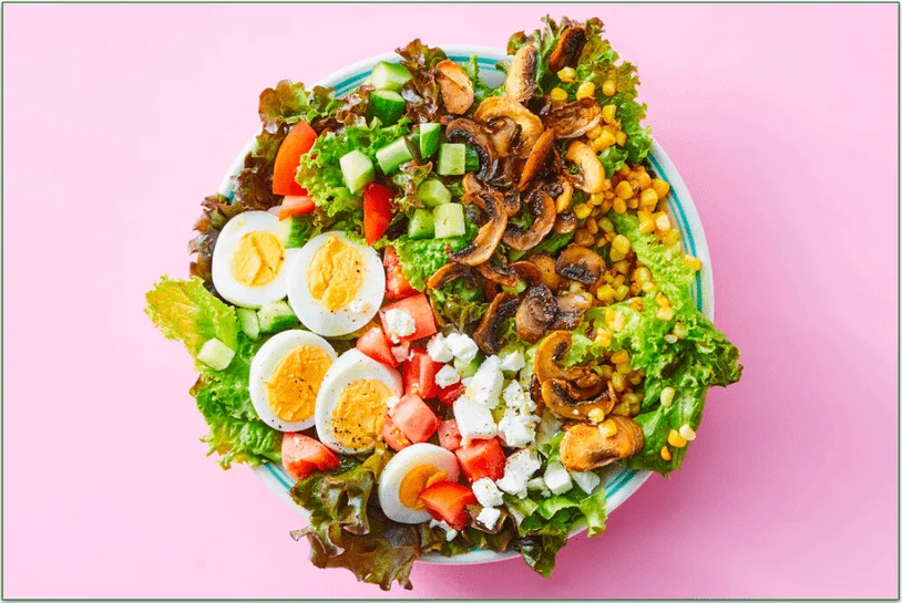 Stock photo of Dinnerly's Low-Carb Vegetarian Cobb Salad