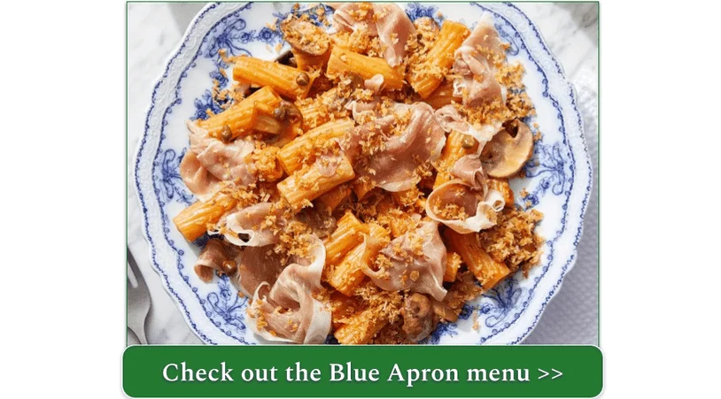 Blue Apron's Prosciutto Pasta with Mushrooms & Brown Butter Breadcrumbs