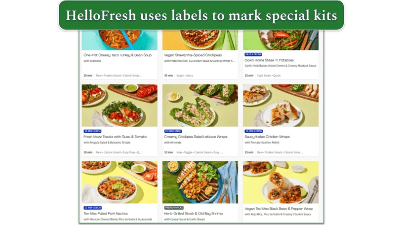 HelloFresh offers special kits