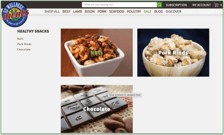 grassland beef, selection of snacks