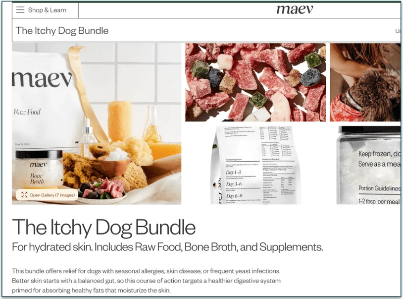 Screenshot of Maev’s The Itchy Bundle page