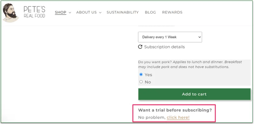 You can try paleo meals before committing to a subscription