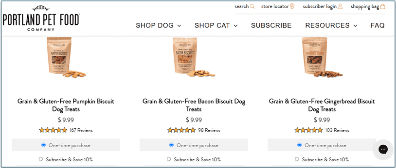  A couple of Portland Pet Food Company's biscuits for pups