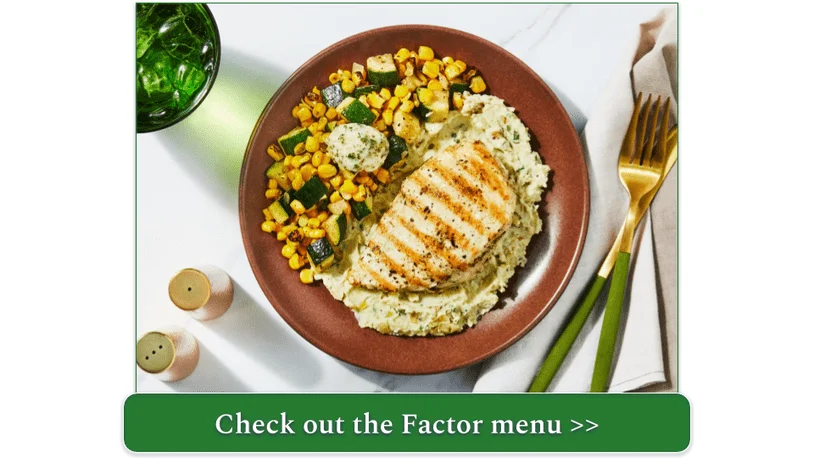 the Potato Leek Mash & Grilled Chicken from factor75.com