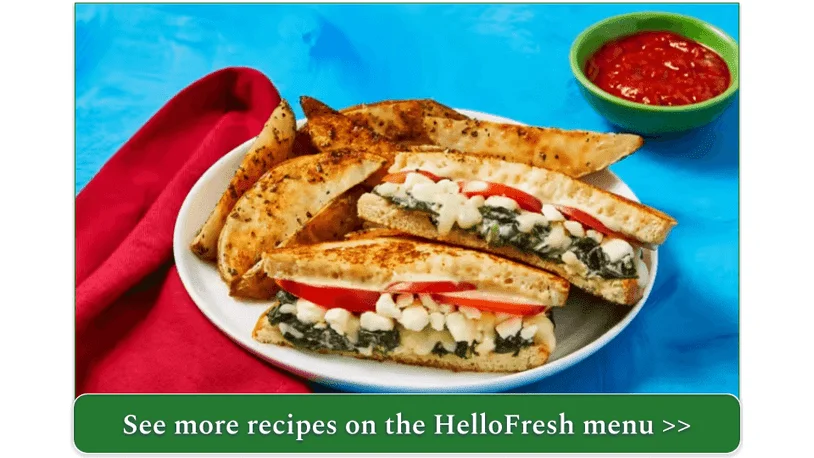 HelloFresh's Cheesy Spinach, Tomato & Feta Panini