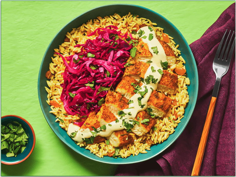 a screenshot of hellofresh's Curried Chicken