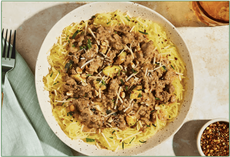 Green Chef's Creamy Turkey Bolognese