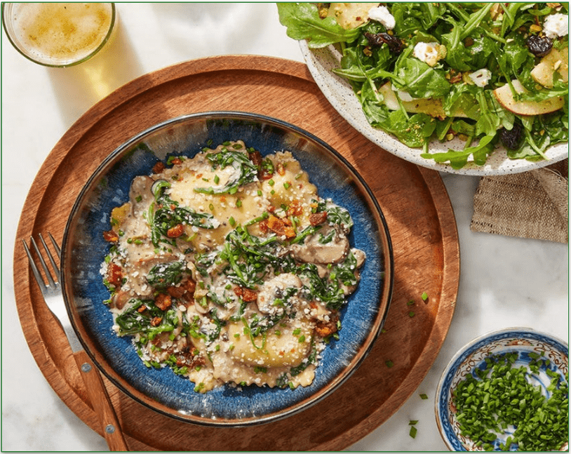 Blue Apron's Five Cheese Ravioli & Truffle Sauce