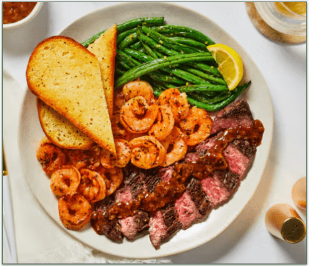 HelloFresh's Steak au Poivre & Garlic Herb Shrimp