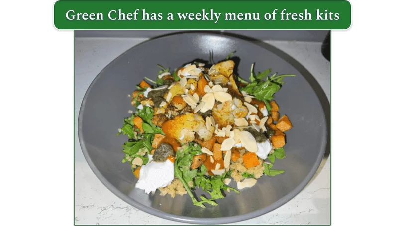 Green Chef’s Harissa and Zhoug Cauliflower