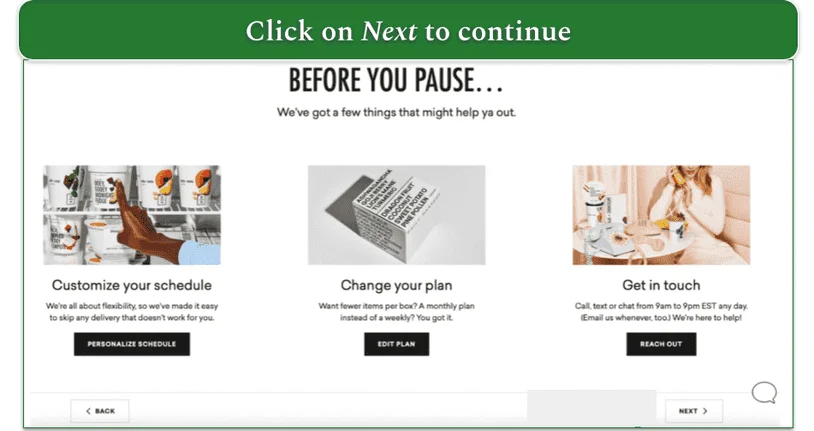 Step 3 - Proceed to the next screen