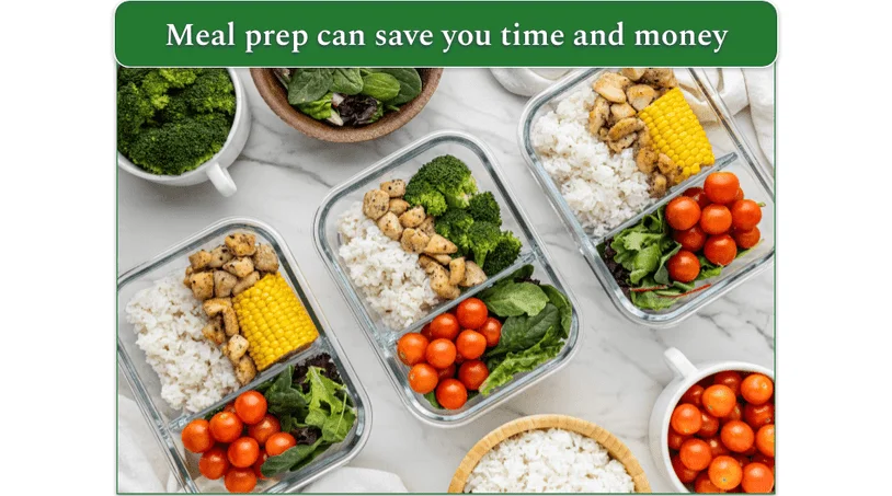 containers of prepped meals