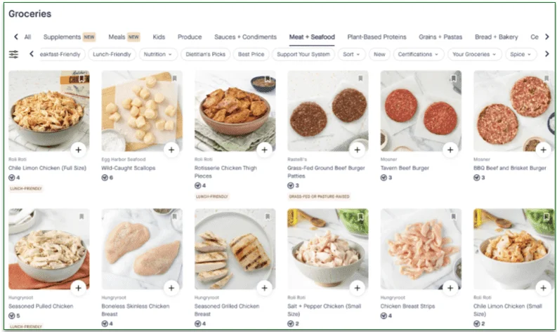 Hungryroot lets you choose meals or groceries