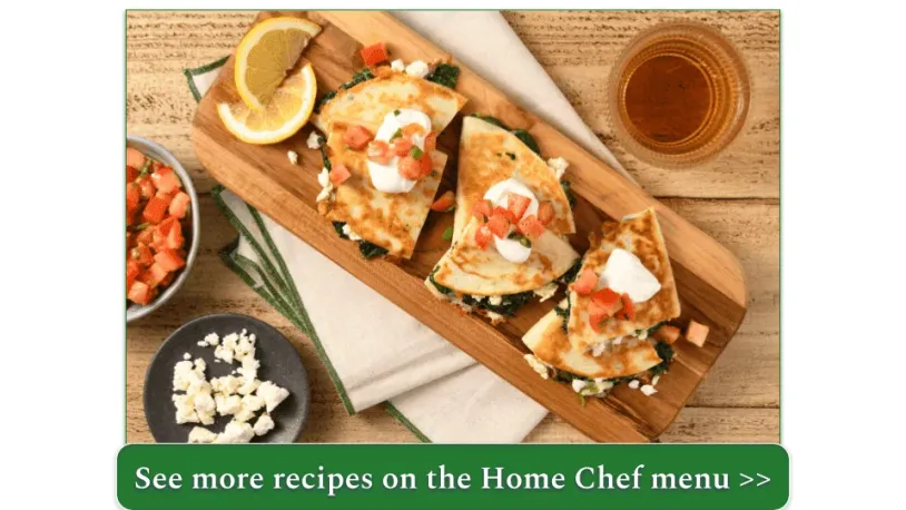 Home Chef's Spanakopita Quesadillas