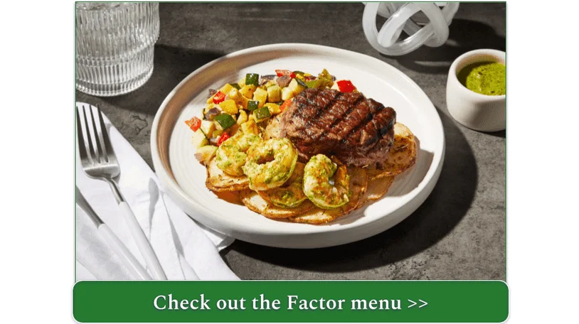 Factor's Chimichurri Filet Mignon & Shrimp