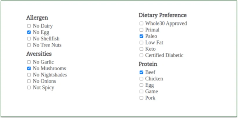 The Good Kitchen's system of filters