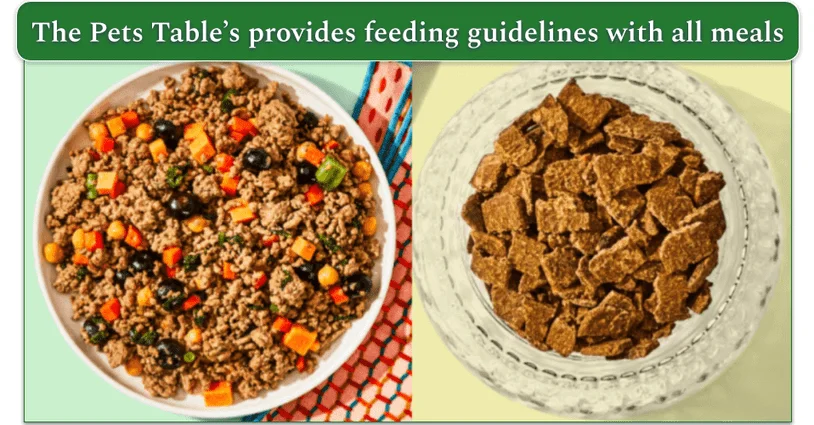 The Pets Table's fresh and dry recipes