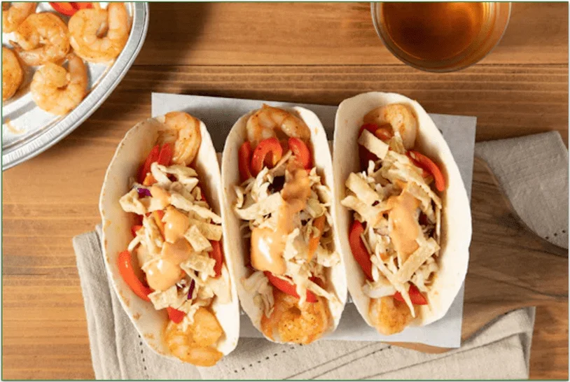 Smoky 'n Sweet Shrimp and Pepper Wonton Tacos