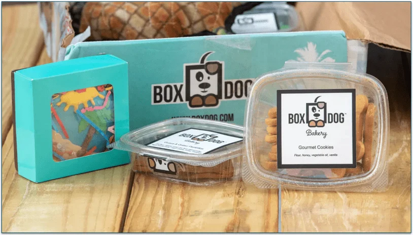 Screenshot of BoxDog treats available with the subscription