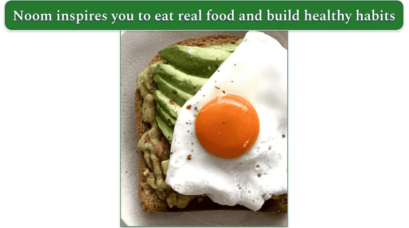 A breakfast meal based on Noom's recommendations