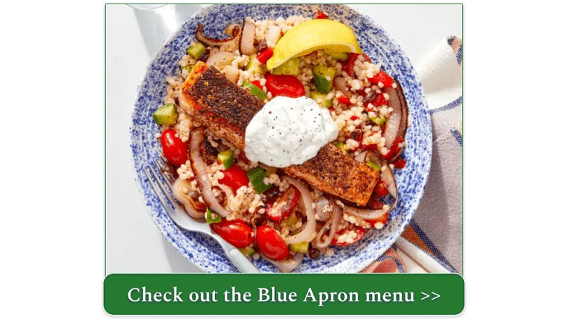 Blue Apron's Crispy Skin Salmon with Couscous, Tomatoes & Labneh