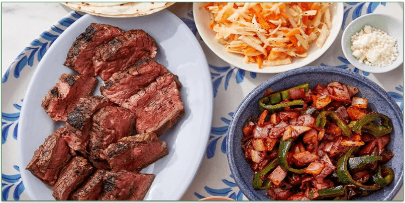 Grilled Steak Fajitas from Blue Apron