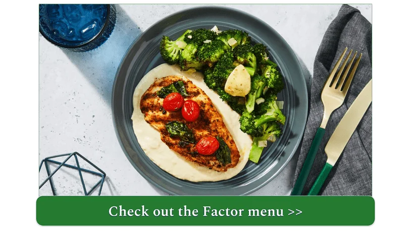 Factor's Creamy Parmesan Chicken with Broccoli & Tomatoes from the Keto menu