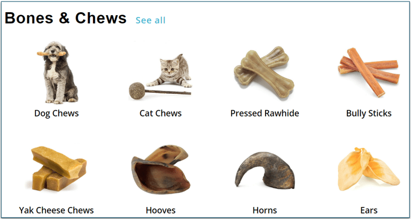 Raw Paws Pet Food's Bones & Chews