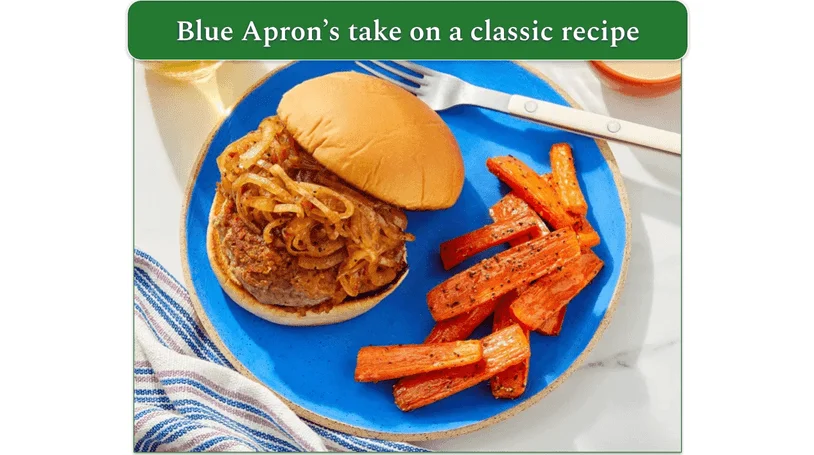 Blue Apron's burger recipe