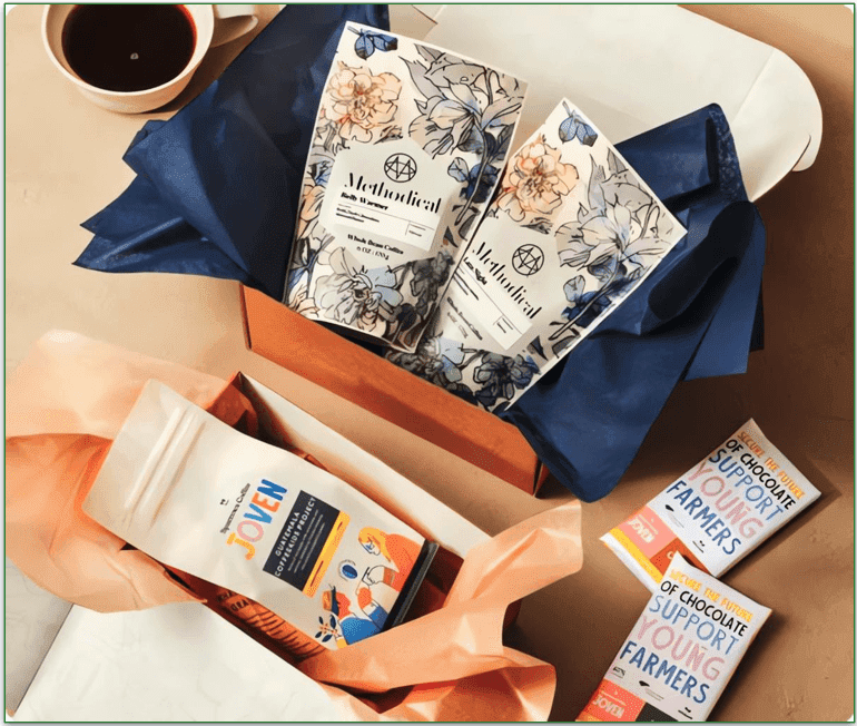 a screenshot of a Drink Trade delivery box