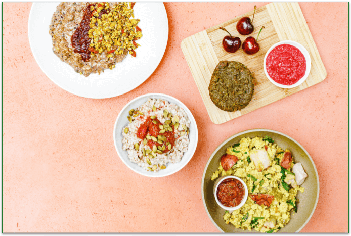 A variety of Thistle's breakfast dishes