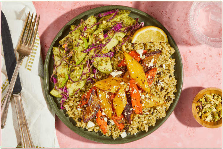 Maple-Sage Carrots & Jeweled Brown Rice from Green Chef