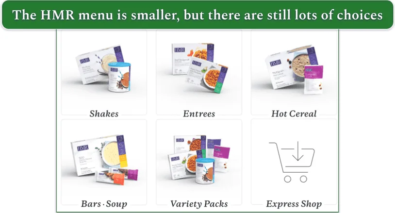 Screenshot of HMR's menu options