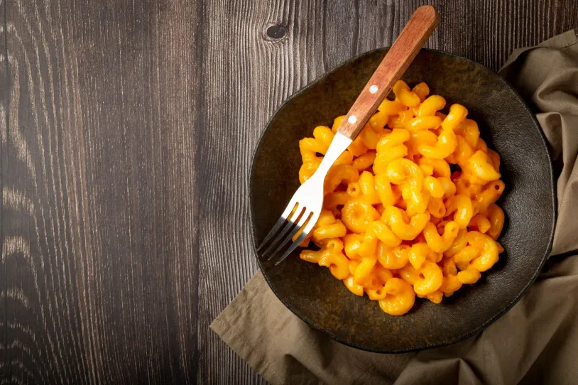 Butternut squash mac 'n' cheese on a plate