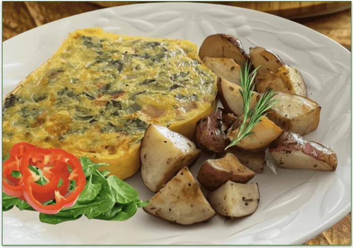 Screenshot of Magic Kitchen's Frittata with Roasted Red Peppers breakfast item