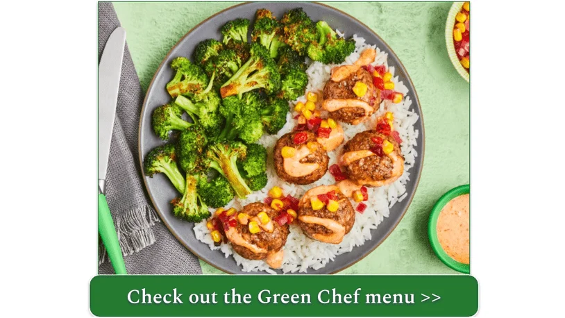 a screenshot of greenchef.com's kidney bean "meatballs"