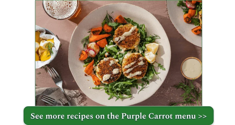 Purple Carrot's Crispy Fabcakes meal kit