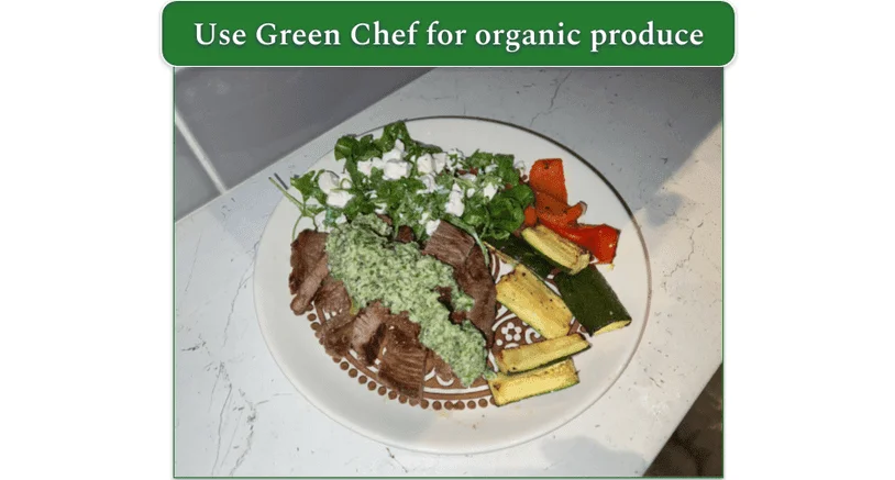 Green Chef’s 21-day aged rump steak