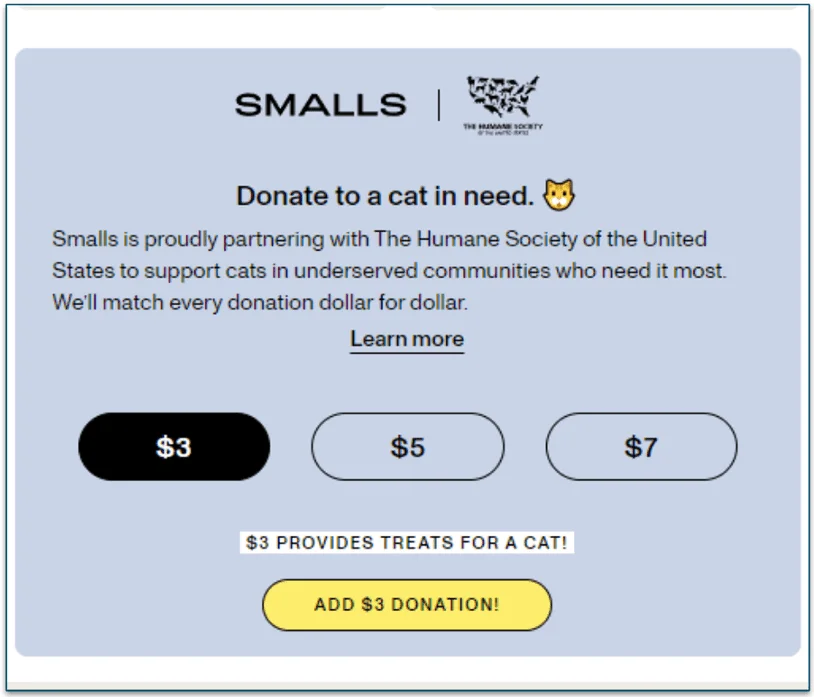 You have the option to add a donation