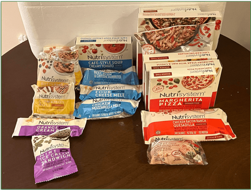 Unboxed Nutrisystem order