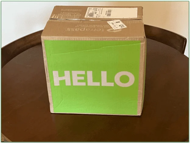 HelloFresh box on a table