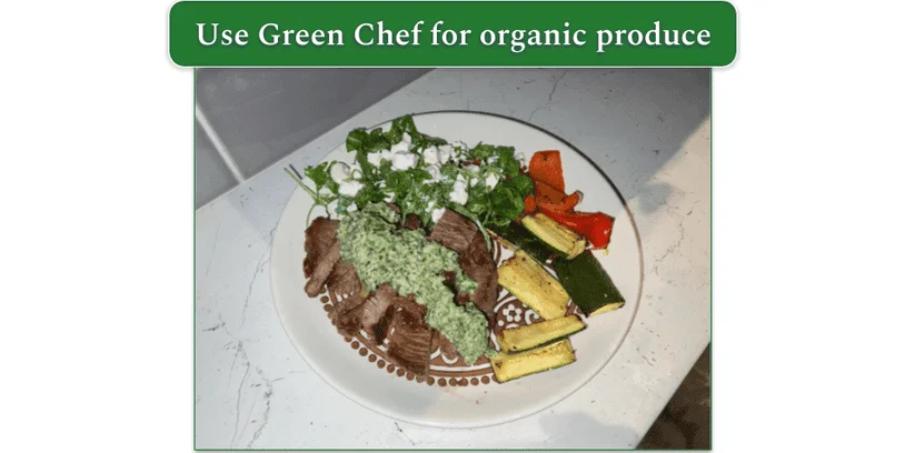 Green Chef’s 21-day aged rump steak