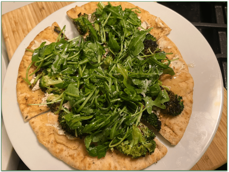 Roasted Broccoli & Arugula Flatbreads by Purple Carrot